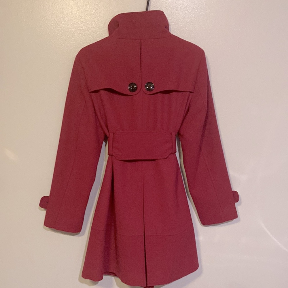 Worthington Fuchsia Peacoat Black Buttons and Tye Waist Size M GORGEOUS! EUC!!! - Picture 2 of 16